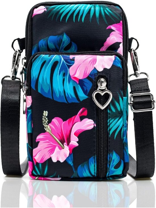 Handbags - Women's Beige Check Lightweight Small Cell Phone Travel Pouch Crossbody bags